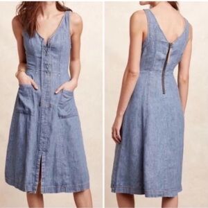 HOLDING HORSES Denim tie up dress size 8
